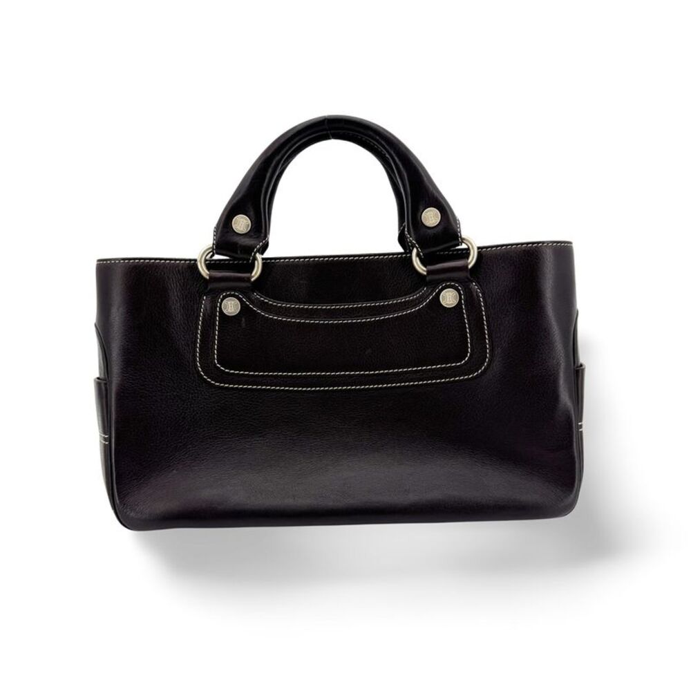 Celine Leather Boogie Bag Dark Brown